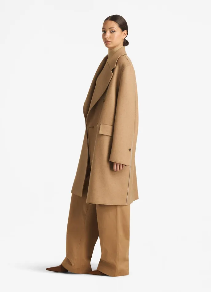 Women Coats St John DoubleFace Wool And Cashmere Blend Coat Camel Women Coats St John DoubleFace Wool And Cashmere Blend Coat Camel