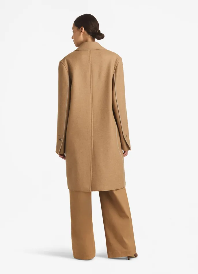 Women Coats St John DoubleFace Wool And Cashmere Blend Coat Camel Women Coats St John DoubleFace Wool And Cashmere Blend Coat Camel