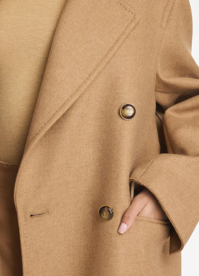 Women Coats St John DoubleFace Wool And Cashmere Blend Coat Camel Women Coats St John DoubleFace Wool And Cashmere Blend Coat Camel