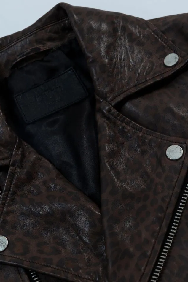 Women Colt Biker Jacket Leopard OTHER LEATHER JACKETS