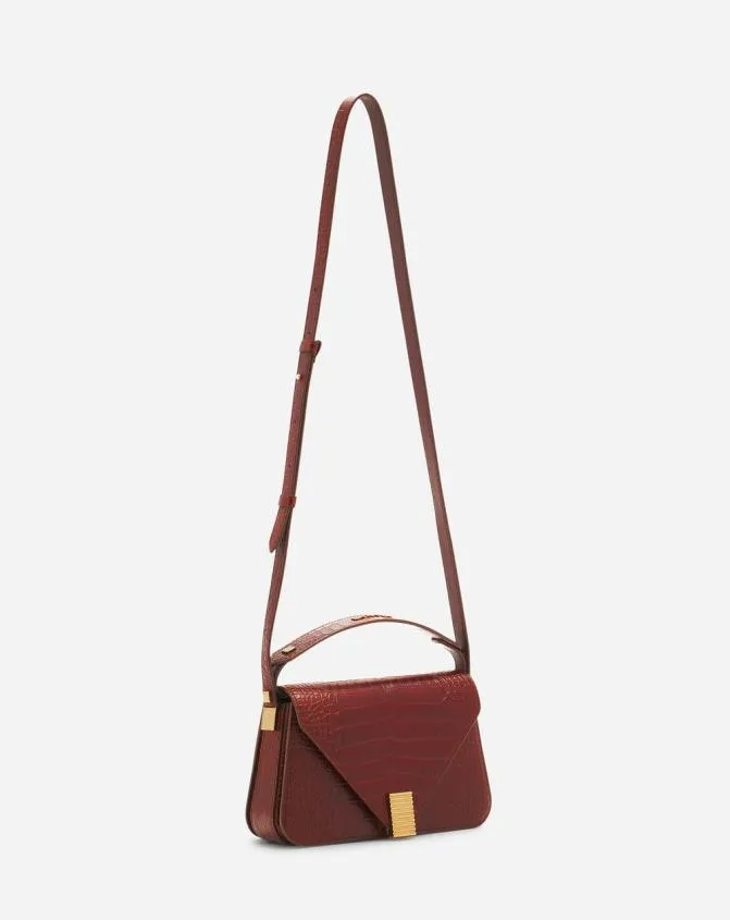 Women Concerto Lanvin Concerto Arpge Bag In CrocodileEffect Leather Mahogany Women Concerto Lanvin Concerto Arpge Bag In CrocodileEffect Leather Mahogany