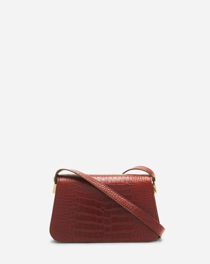 Women Concerto Lanvin Concerto Arpge Bag In CrocodileEffect Leather Mahogany Women Concerto Lanvin Concerto Arpge Bag In CrocodileEffect Leather Mahogany