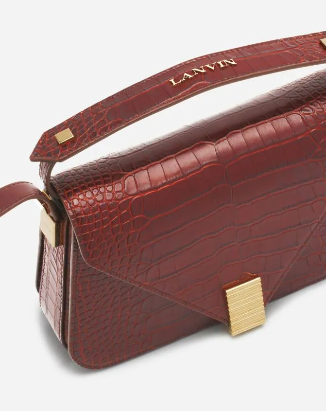 Women Concerto Lanvin Concerto Arpge Bag In CrocodileEffect Leather Mahogany Women Concerto Lanvin Concerto Arpge Bag In CrocodileEffect Leather Mahogany