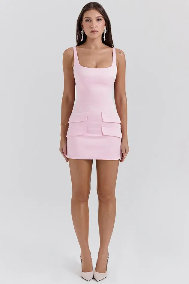 Women Cosette Rose Shadow Satin Sleeveless Mini Dress House Of CB Dresses Women Cosette Rose Shadow Satin Sleeveless Mini Dress House Of CB Dresses