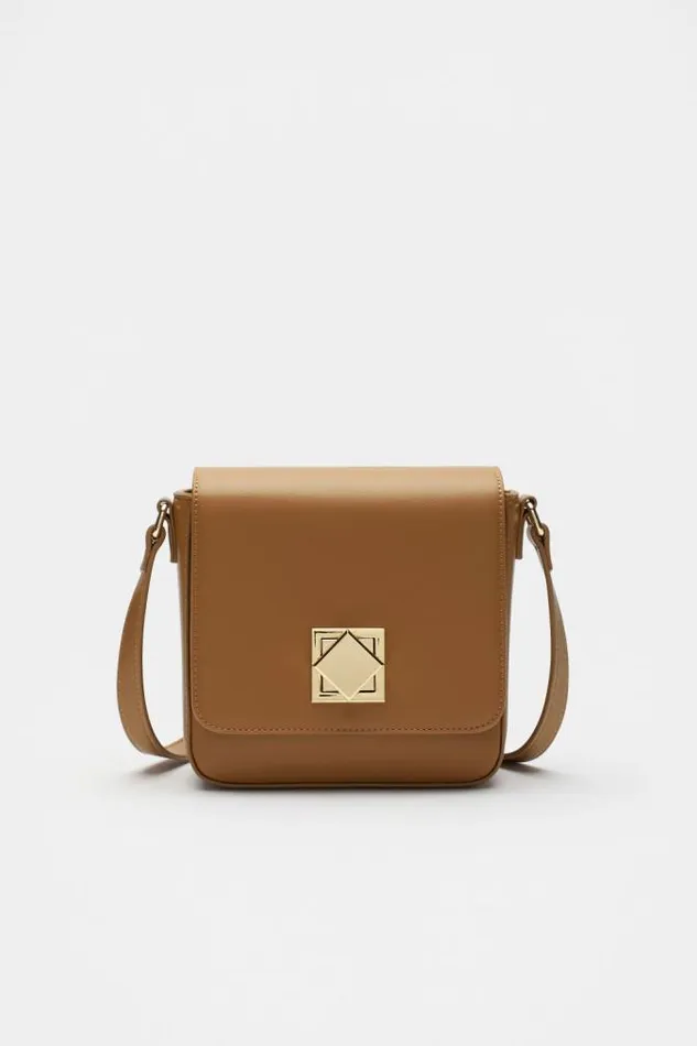 Women Cross Body Seed Heritage Boxy Crossbody Bag Toffee