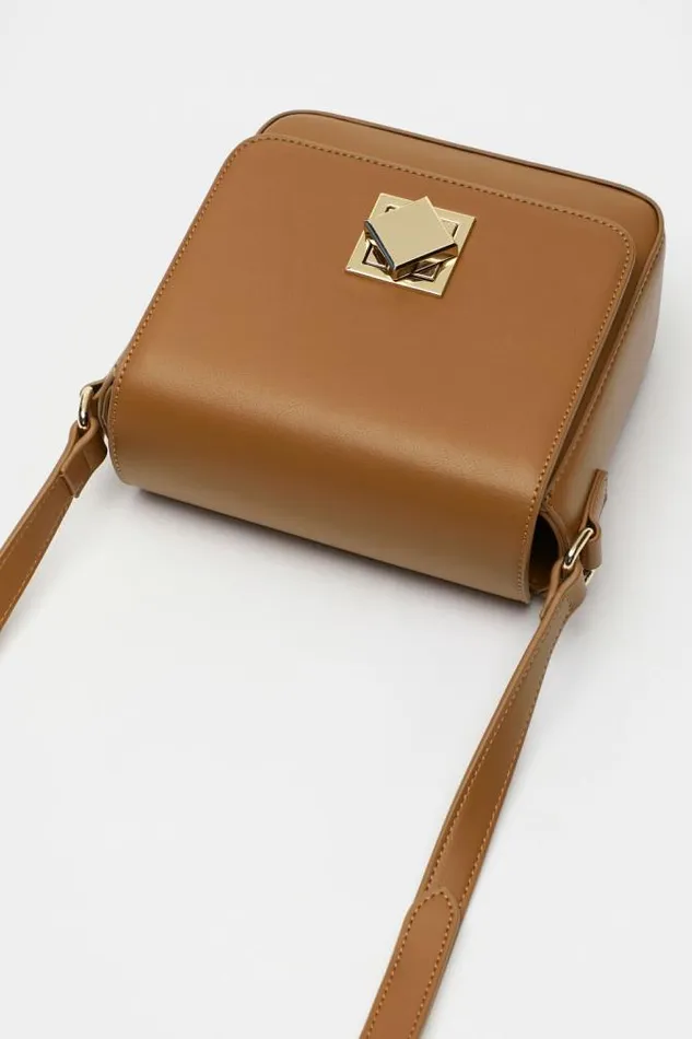 Women Cross Body Seed Heritage Boxy Crossbody Bag Toffee