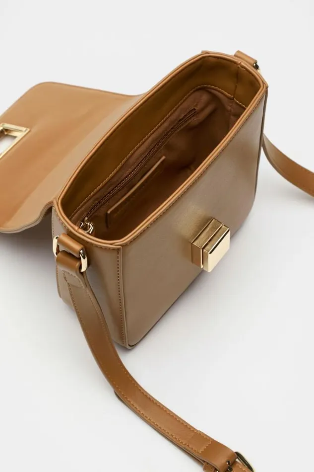 Women Cross Body Seed Heritage Boxy Crossbody Bag Toffee
