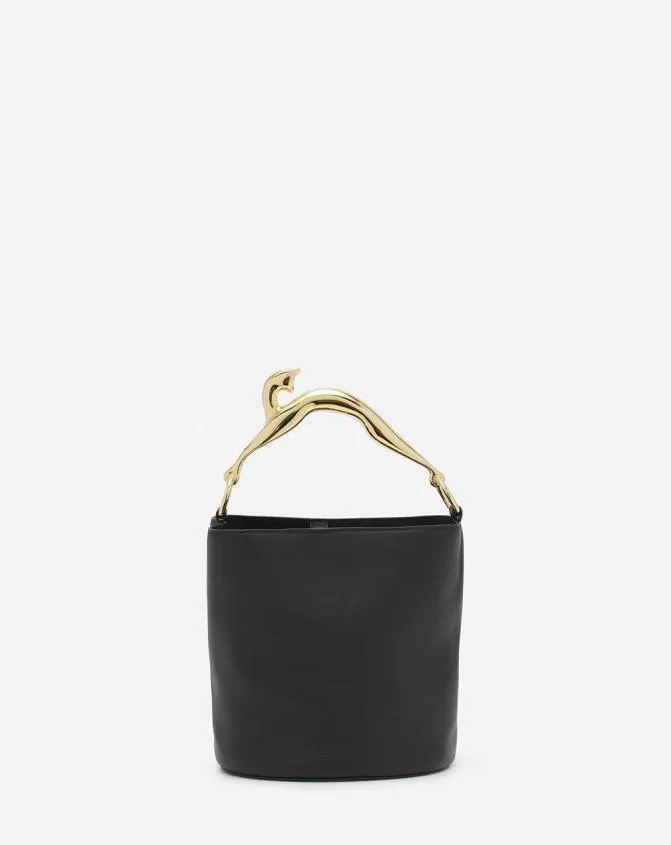Women Crossbody Bags and Shoulder Bags Lanvin Leather Fusion Cat Bucket Bag Black Women Crossbody Bags and Shoulder Bags Lanvin Leather Fusion Cat Bucket Bag Black