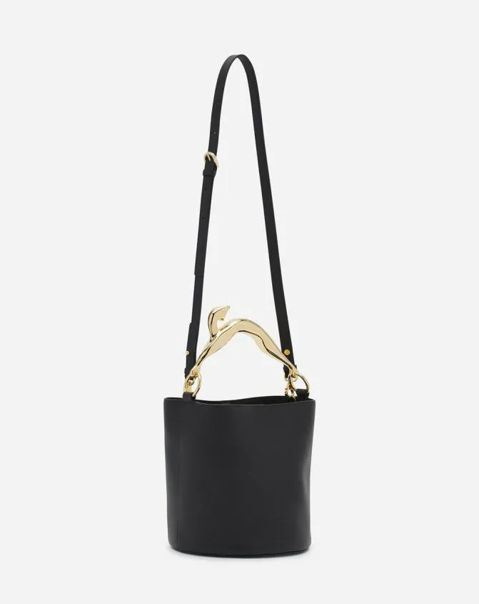 Women Crossbody Bags and Shoulder Bags Lanvin Leather Fusion Cat Bucket Bag Black Women Crossbody Bags and Shoulder Bags Lanvin Leather Fusion Cat Bucket Bag Black