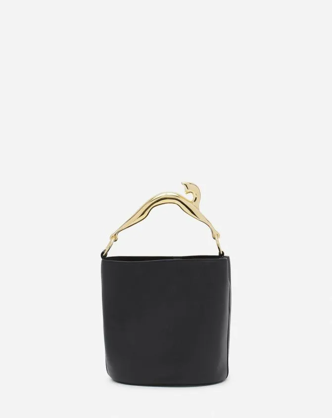 Women Crossbody Bags and Shoulder Bags Lanvin Leather Fusion Cat Bucket Bag Black Women Crossbody Bags and Shoulder Bags Lanvin Leather Fusion Cat Bucket Bag Black