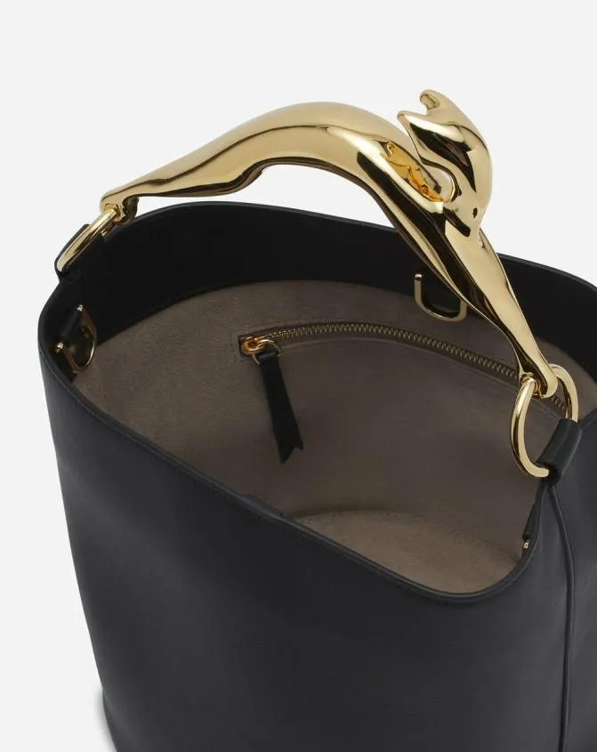 Women Crossbody Bags and Shoulder Bags Lanvin Leather Fusion Cat Bucket Bag Black Women Crossbody Bags and Shoulder Bags Lanvin Leather Fusion Cat Bucket Bag Black