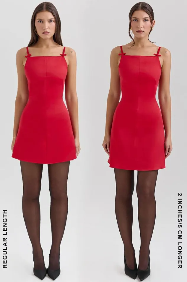 Women Dainty Scarlet Square Neck ALine Mini Dress House Of CB Dresses Women Dainty Scarlet Square Neck ALine Mini Dress House Of CB Dresses