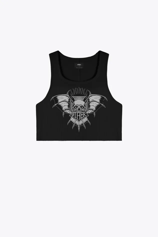 Women Death Skull Cropped Beater OTHER TANKS and VESTS