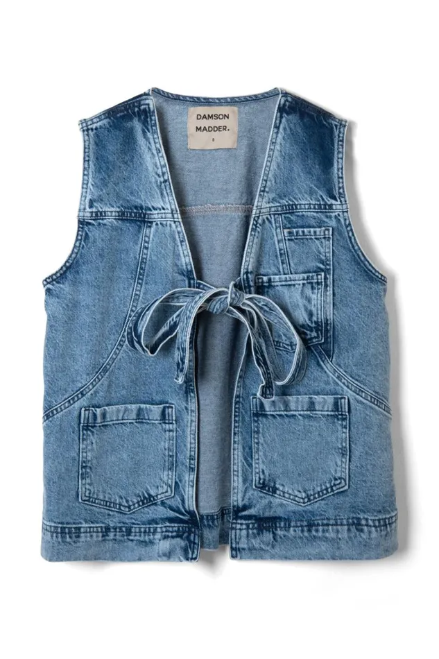 Women Denim Damson Madder Dilly Gilet 8211 Denim