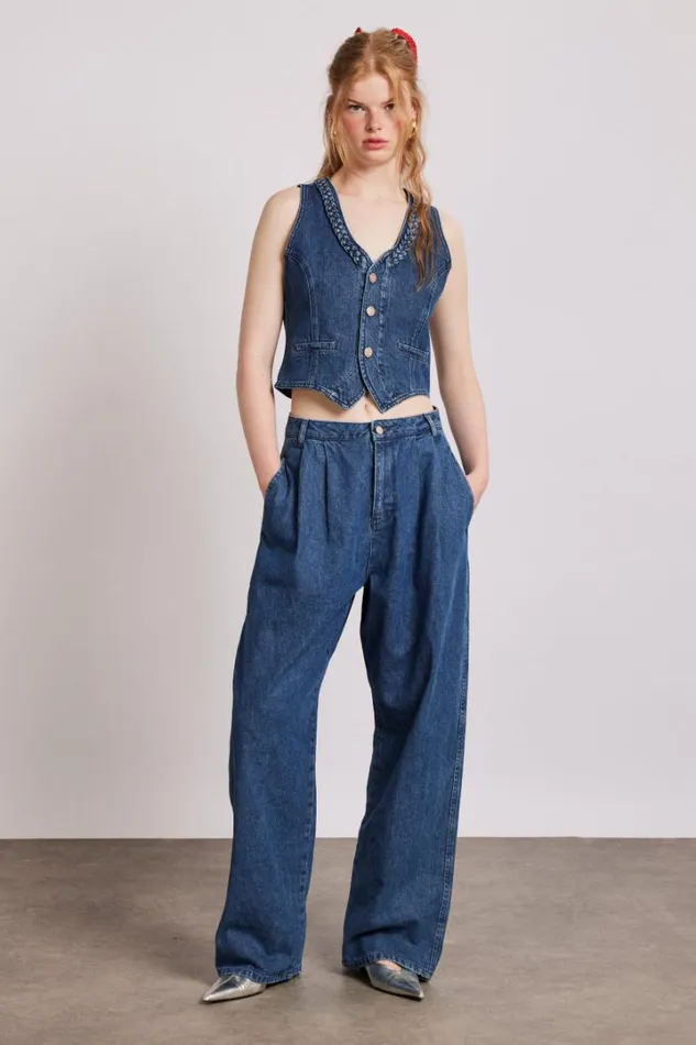 Women Denim Damson Madder Sailor Jeans 8211 Vintage Wash