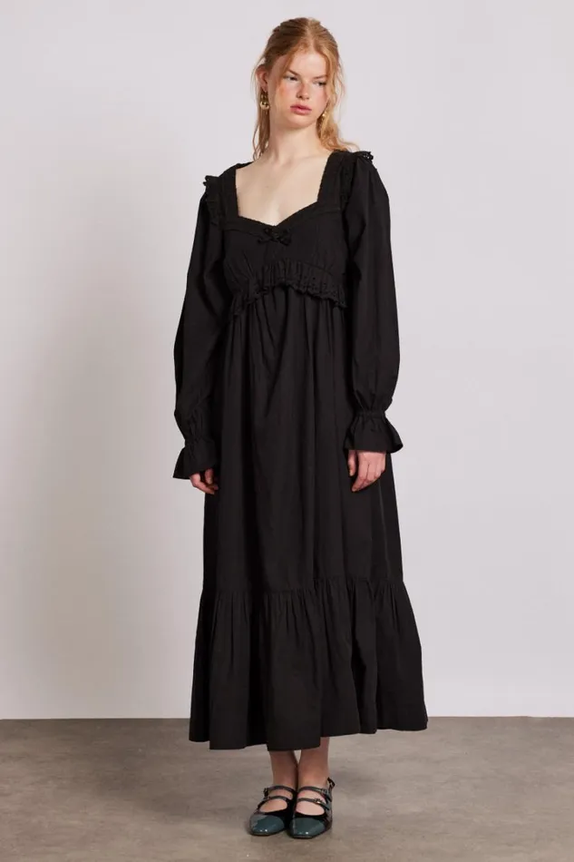 Women Dresses Damson Madder Edith Midi Dress 8211 Black