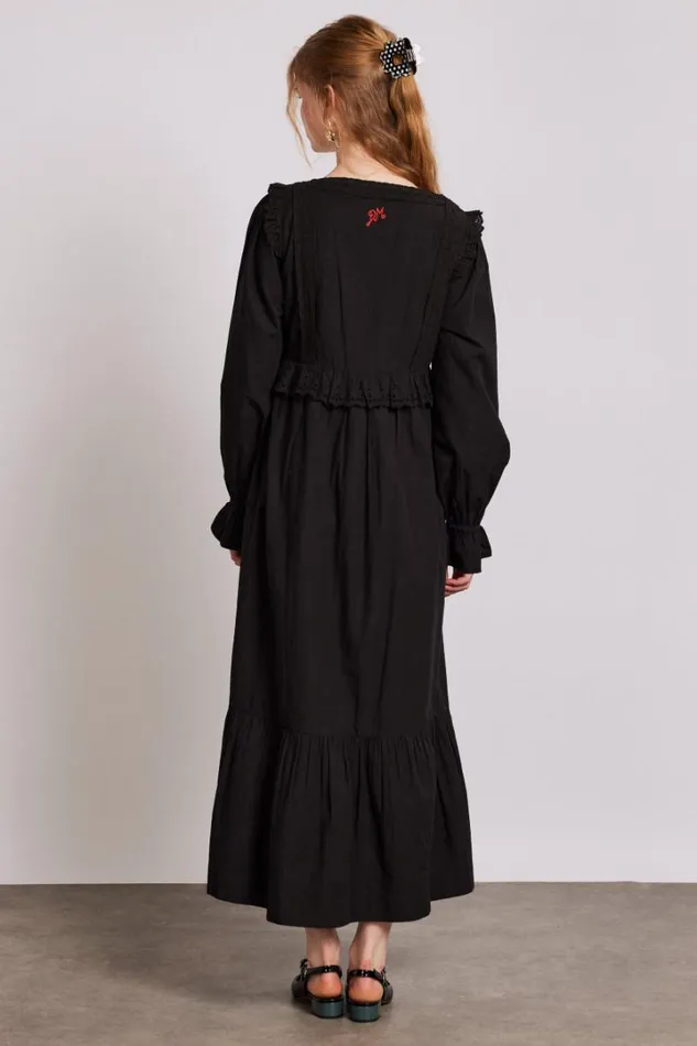 Women Dresses Damson Madder Edith Midi Dress 8211 Black