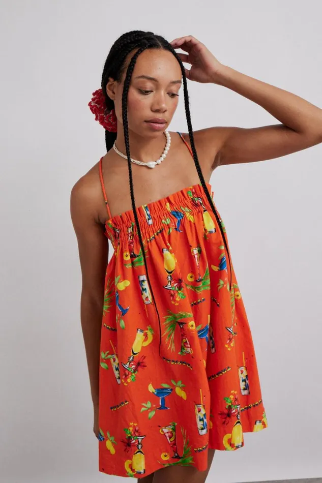 Women Dresses Damson Madder Lila Strappy Mini Dress 8211 Cocktail Print