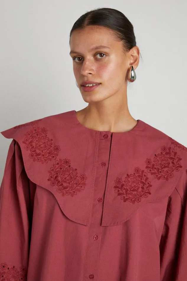 Women Dresses Damson Madder Mimi Mini Dress 8211 Plum Broderie