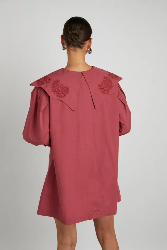 Women Dresses Damson Madder Mimi Mini Dress 8211 Plum Broderie