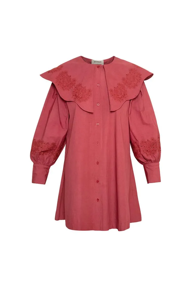 Women Dresses Damson Madder Mimi Mini Dress 8211 Plum Broderie