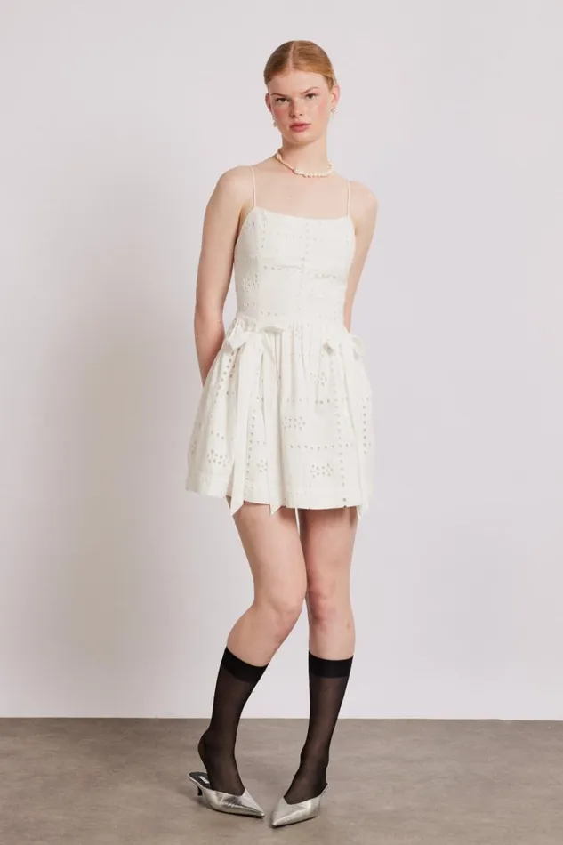 Women Dresses Damson Madder Penelope Mini 8211 White Broderie