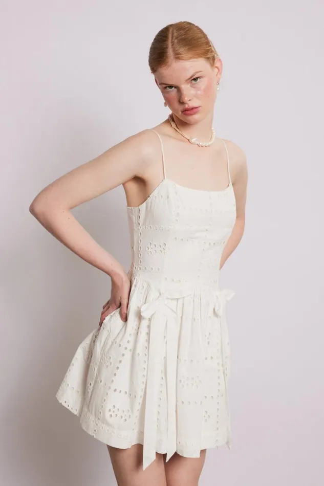 Women Dresses Damson Madder Penelope Mini 8211 White Broderie