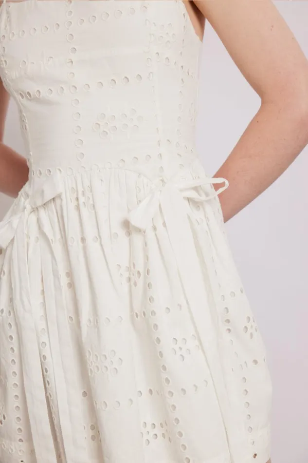 Women Dresses Damson Madder Penelope Mini 8211 White Broderie