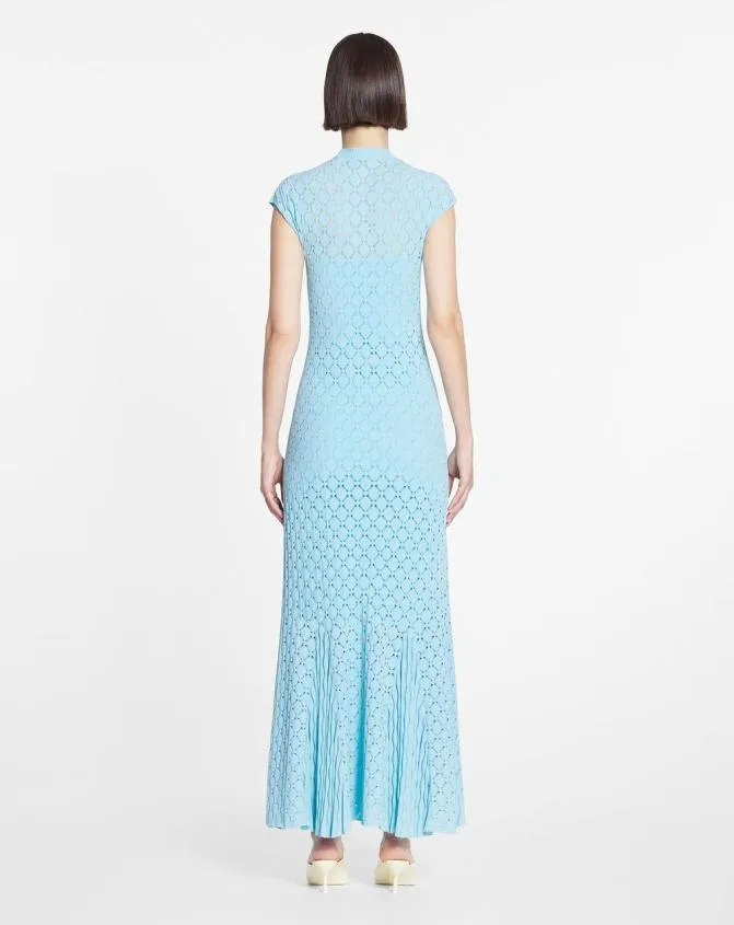 Women Dresses Lanvin Long Dress In Lace Effect Knit Budgie Women Dresses Lanvin Long Dress In Lace Effect Knit Budgie