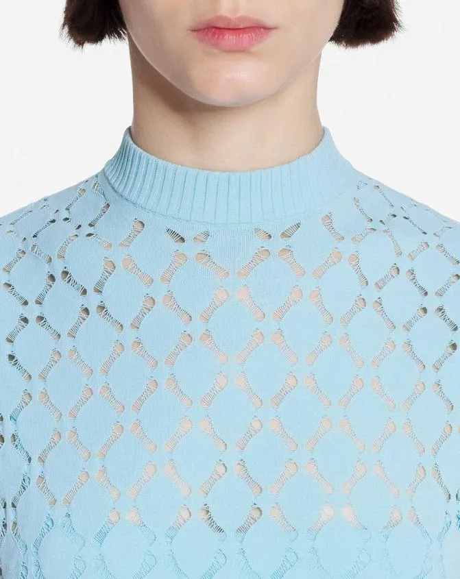 Women Dresses Lanvin Long Dress In Lace Effect Knit Budgie Women Dresses Lanvin Long Dress In Lace Effect Knit Budgie