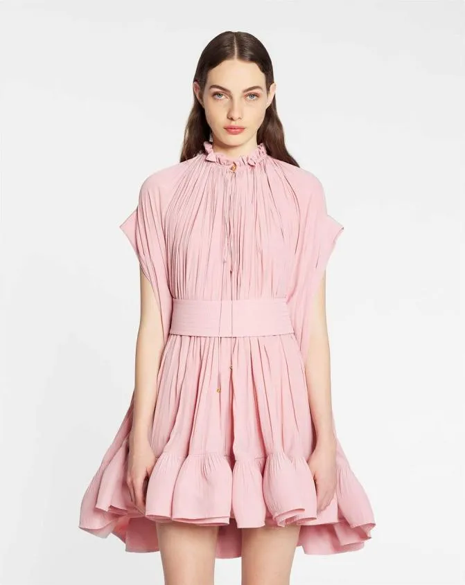 Women Dresses Lanvin Short Charmeuse Dress Pink