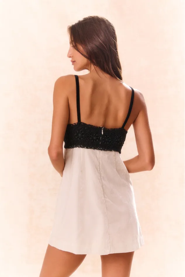 Women Dresses LoveShackFancy Ganette Velvet Mini Dress Cream