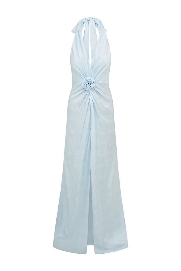 Women Dresses LoveShackFancy Lowry Halter Maxi Dress Ice Blue