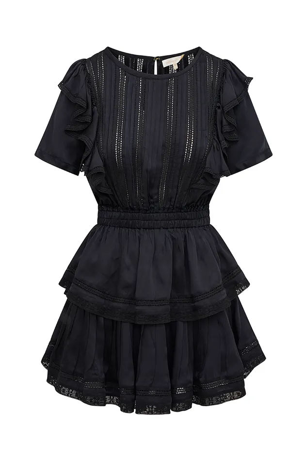 Women Dresses LoveShackFancy Natasha Heritage Mini Dress Black