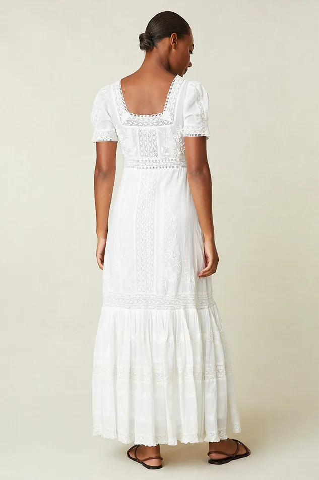 Women Dresses LoveShackFancy Ryan Victorian Maxi Dress True White