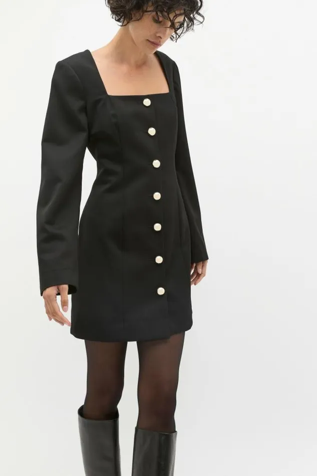 Women Dresses Seed Heritage Wool Blend Mini Dress Black