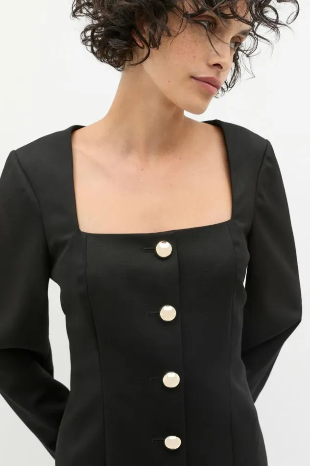 Women Dresses Seed Heritage Wool Blend Mini Dress Black