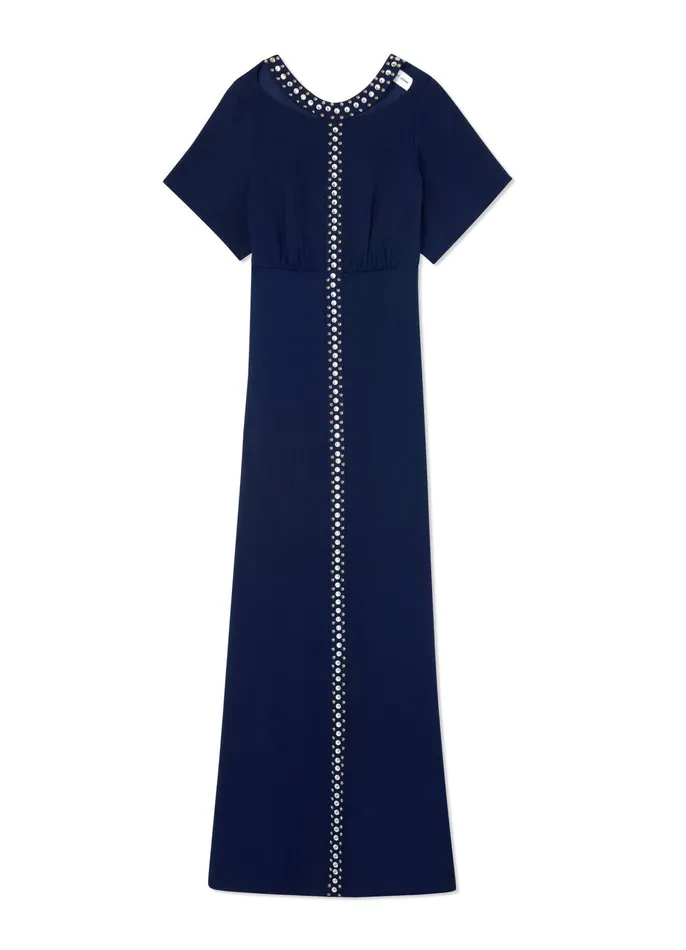 Women Dresses St John TStrap Gown Royal Blue
