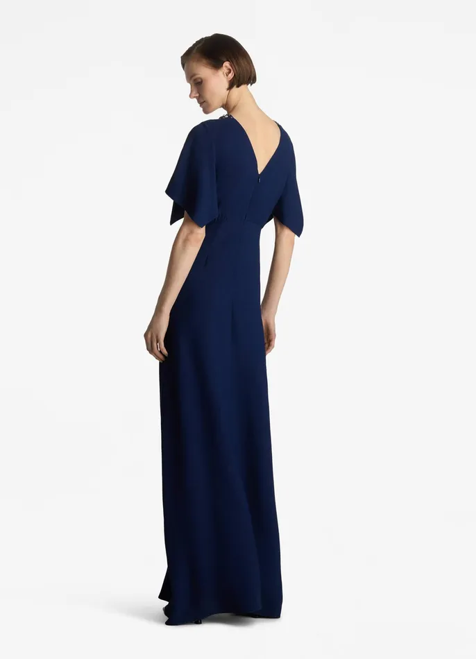 Women Dresses St John TStrap Gown Royal Blue Women Dresses St John TStrap Gown Royal Blue