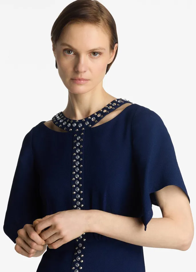 Women Dresses St John TStrap Gown Royal Blue Women Dresses St John TStrap Gown Royal Blue