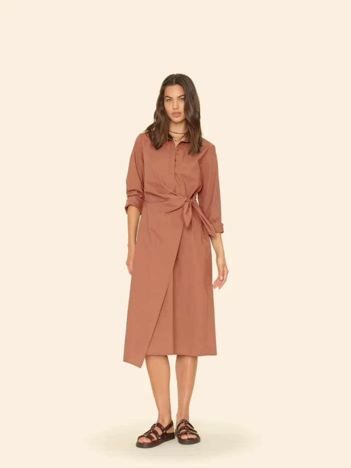 Women Dresses XRENA Latte Brown McCallister Dress