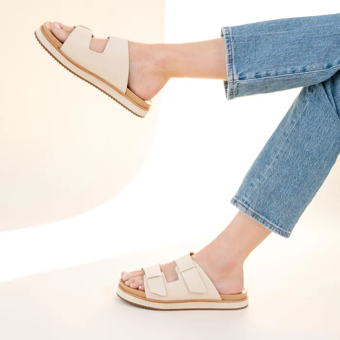 Women Ella Flatform Slide Bone Nisolo Sandals