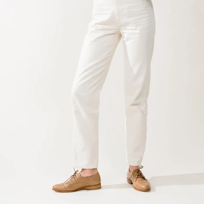 Women Emilia Cap Toe Oxford Almond Nisolo Flats and Slip Ons