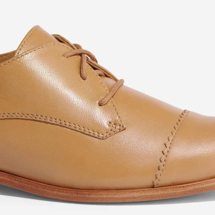 Women Emilia Cap Toe Oxford Almond Nisolo Flats and Slip Ons