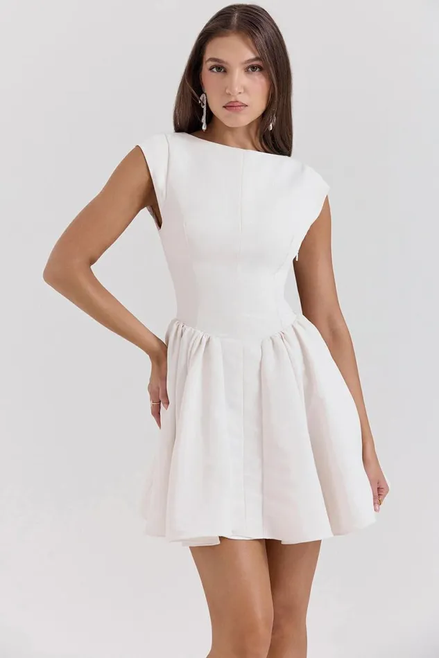 Women Enchant White Open Back Mini Dress House Of CB Dresses Women Enchant White Open Back Mini Dress House Of CB Dresses
