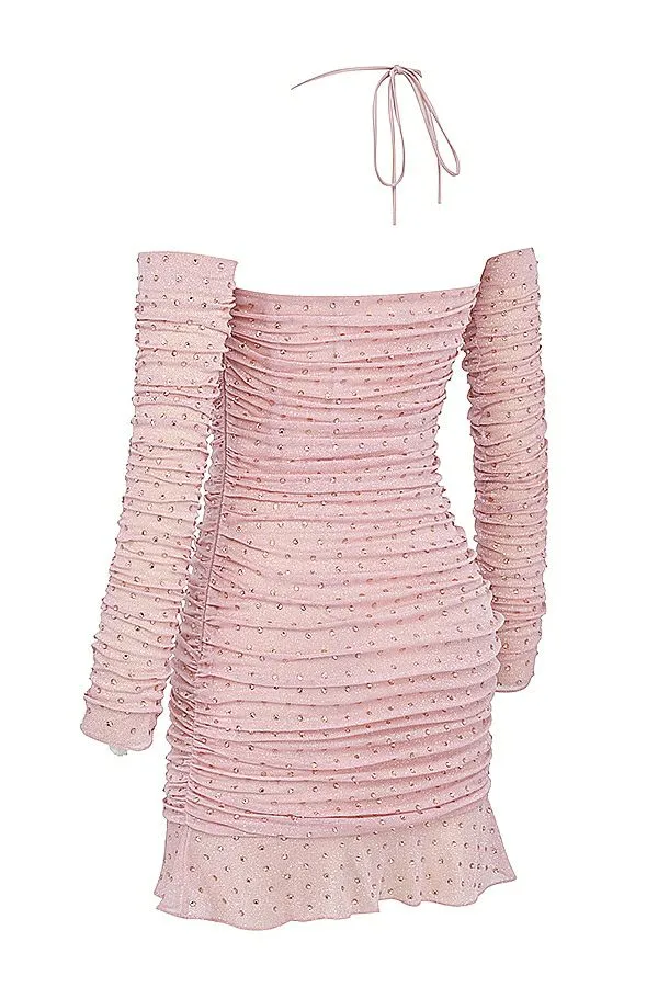 Women Estella Soft Pink Crystallised Dress House Of CB Dresses