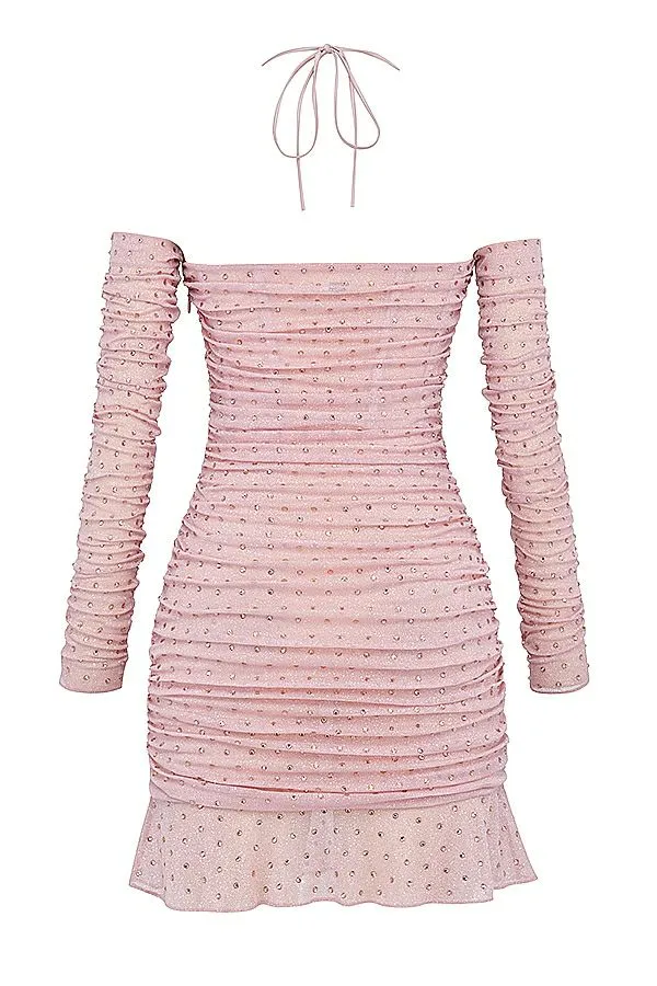 Women Estella Soft Pink Crystallised Dress House Of CB Dresses