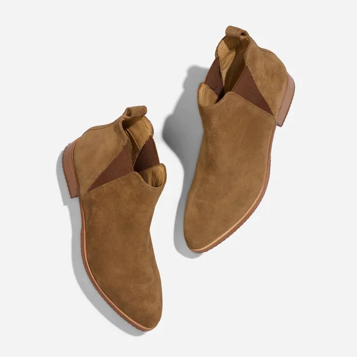 Women Eva Everyday Chelsea Boot Taupe Suede Nisolo Boots