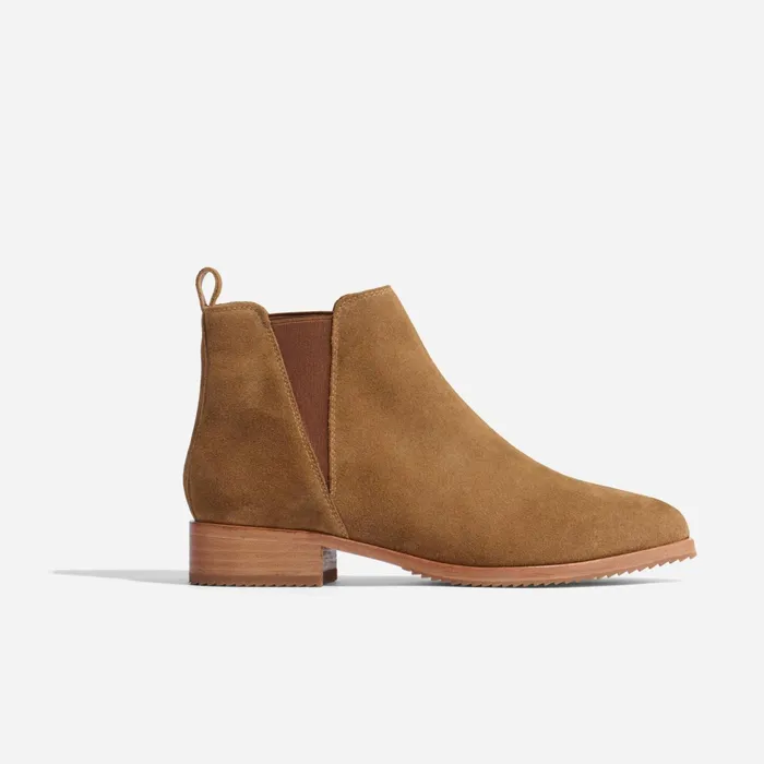 Women Eva Everyday Chelsea Boot Taupe Suede Nisolo Boots