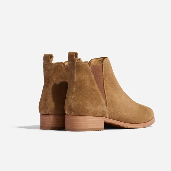 Women Eva Everyday Chelsea Boot Taupe Suede Nisolo Boots